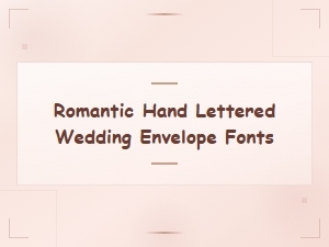 Romantic Hand Lettered Wedding Envelope Script Fonts